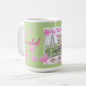 Be My Valentine Paris Eiffel Tower Personalize コーヒーマグカップ (正面左)