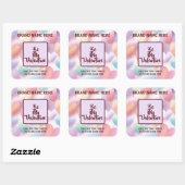 Be My Valentine Pastel Candle Soft Love Labels スクエアシール (シート)