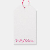 Be My Valentine Pastel Candy Conversationハート ギフトタグ (裏面)