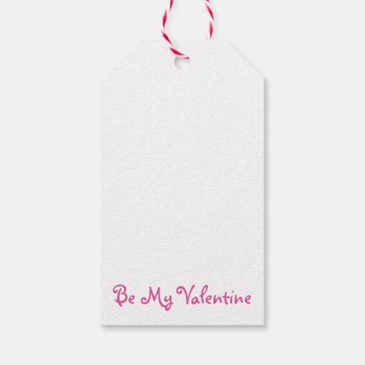Be My Valentine Pastel Candy Conversationハート ギフトタグ (裏面)