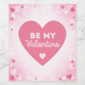 Be My Valentine, Pinkハートワインラベルセット ワインラベル (シングルラベル)