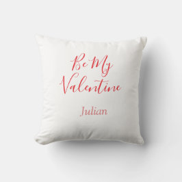 Be my valentine red name elegant love couple  クッション