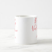 Be my valentine red name elegant love couple  コーヒーマグカップ (中央)