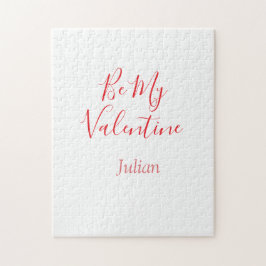 Be my valentine red name elegant love couple  ジグソーパズル