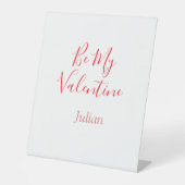 Be my valentine red name elegant love couple 台座サイン (正面)