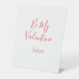 Be my valentine red name elegant love couple  台座サイン