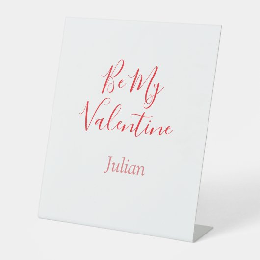 Be my valentine red name elegant love couple  台座サイン (正面)