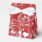 Be My Valentine Red & Whiteハートデザインお願いボックス フェイバーボックス (正面サイド)