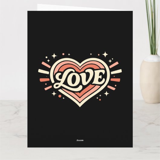 Be My Valentine Retro Love カード (裏面)