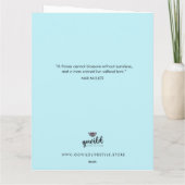 BE MY VALENTINE SKY Blueフローラ サンキューカード (裏面)