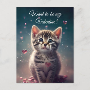 Be My Valentine - Sweet Little Kitten Love ポストカード