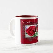 Be My Valentine Twinバラ ツートーンマグカップ (正面左)