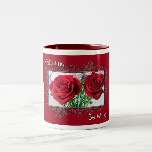 Be My Valentine Twinバラ ツートーンマグカップ (中央)
