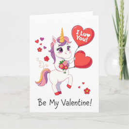 Be My Valentine!  Unicorn Valentine’s Day Card シーズンカード