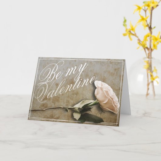 Be my Valentine withバラ カード (黄色い花)