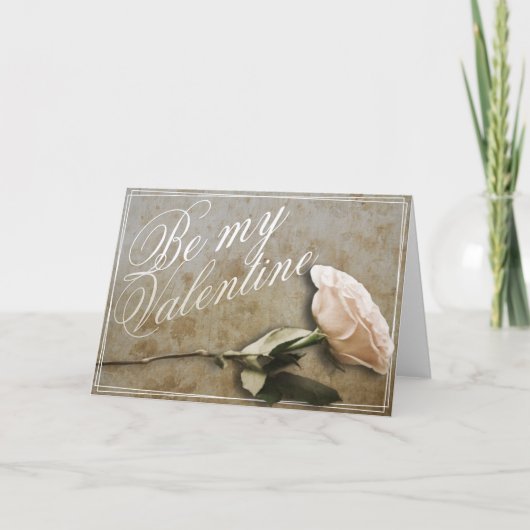 Be my Valentine withバラ カード (正面)