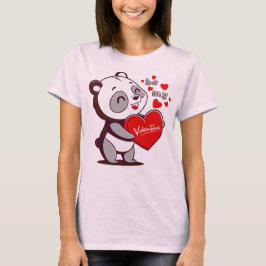 Be My Valentine with Panda T-Shirt & Accessories Tシャツ