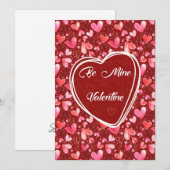 Be My Valentine, with Pink Hearts シーズンカード (正面/裏面)