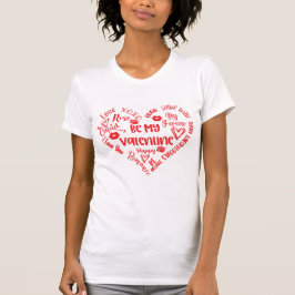 Be My Valentine Wordハート Tシャツ