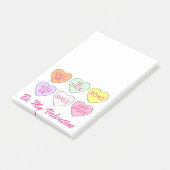 Be My Valentine's Dayキャンディハートラブ ポストイット (アングル)