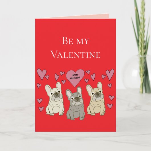 Be my Valentines, dogs カード (正面)