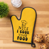 Be Nice私はあなたの食べ物調理師 鍋つかみ (トップダウン)