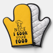 Be Nice私はあなたの食べ物調理師 鍋つかみ (正面/裏面)