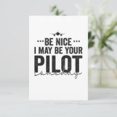 Be Nice私は将来あなたのパイロットかもしれない飛行機パパ サンキューカード (スタンド正面)