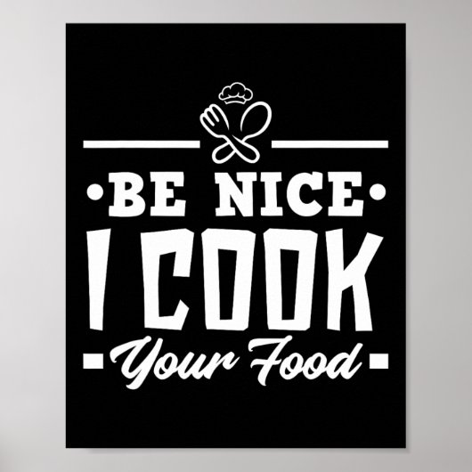 Be Nice I調理師あなたの食べおもしろい物シェフ調理師料理 ポスター (正面)