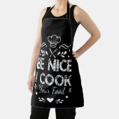 Be Nice I Cook Your Food Funny cooking Apron エプロン (インサイチュ)