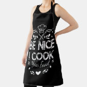 Be Nice I Cook Your Food Funny cooking Apron エプロン (インサイチュ)
