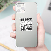 Be Nice I'll Empty My Spit Valve Clarinet Lovers シール (スマートフォン)