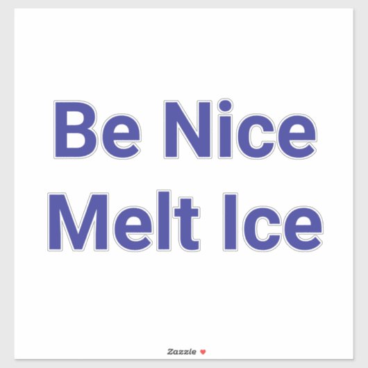 Be Nice Melt Ice Jeff Hankamer Artjunkhaus Peace シール (シート)