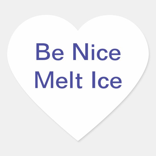 Be Nice Melt Ice Jeff Hankamer Artjunkhaus Peace ハートシール (正面)