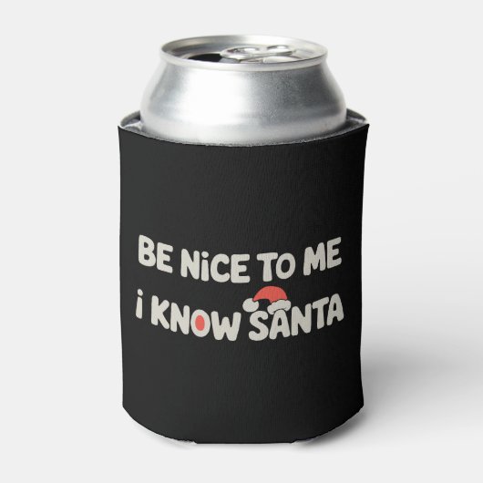 Be Nice To Me I Know Santa Christmas Xmas Holiday 缶クーラー (缶正面)