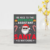 Be Nice To The Physician Istant Santa Is Watching  カード (黄色い花)