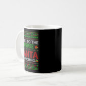 Be Nice To The Referee Santa Is Watching Ugly Chri コーヒーマグカップ (正面左)