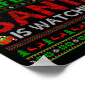 Be Nice To The Referee Santa Is Watching Ugly Chri ポスター (角)