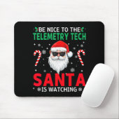 Be Nice To The Telemetry Tech Santa Is Watching Ch マウスパッド (マウス)
