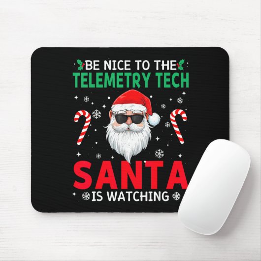 Be Nice To The Telemetry Tech Santa Is Watching Ch マウスパッド (マウス)