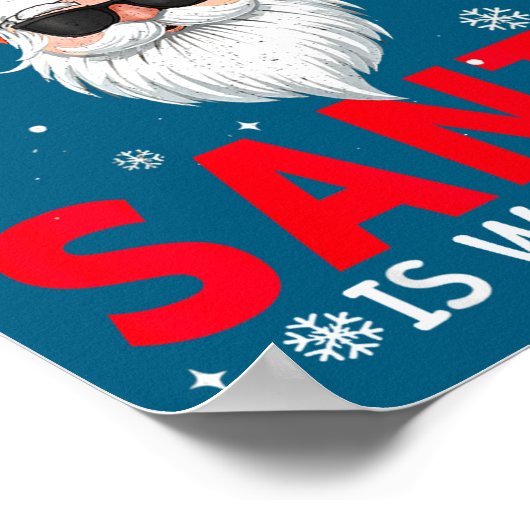 Be Nice To The Trauma Nurse Santa Is Watching Chri ポスター (角)