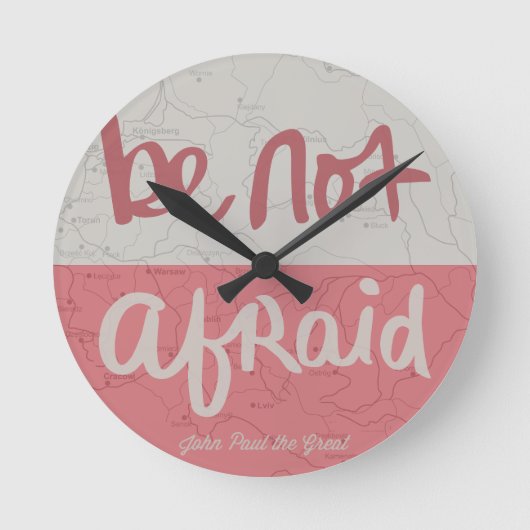 Be not afraid ラウンド壁時計 (正面)