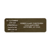 Be of Good勇気- Psalm 31:24 ラベル (正面)