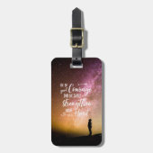 Be of Good Course night sky - Psalm 31:24荷物 ラゲッジタグ (正面縦)