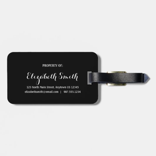 Be of Good Course night sky - Psalm 31:24荷物 ラゲッジタグ (裏面横)