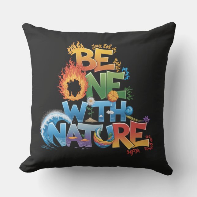 Be One With Nature  – Elemental Eco-Friendly  アウトドアクッション (正面)