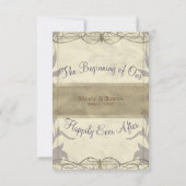 Be Ourゲストバラ金ゴールドヴィンテージウェディングRSVP返信 出欠カード (裏面)