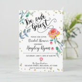 Be Ourゲストブライダルシャワー招待水彩色 招待状 (スタンド正面)