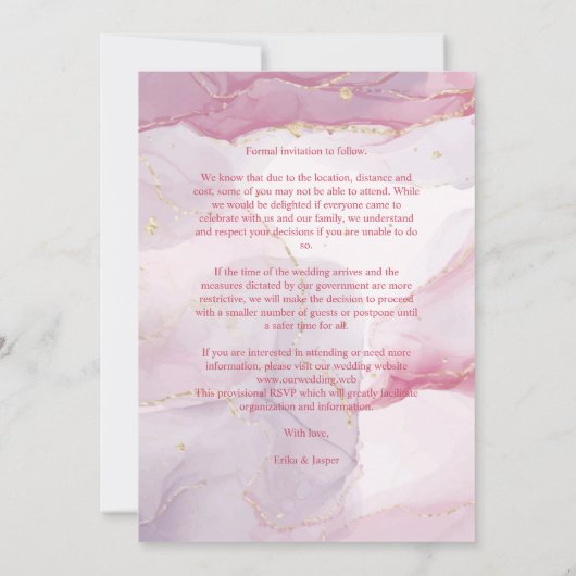 Be ourゲスト引用文フェイク大理石inピンク3枚 (裏面)