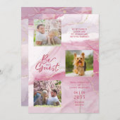 Be ourゲスト引用文フェイク大理石inピンク3枚 (正面/裏面)